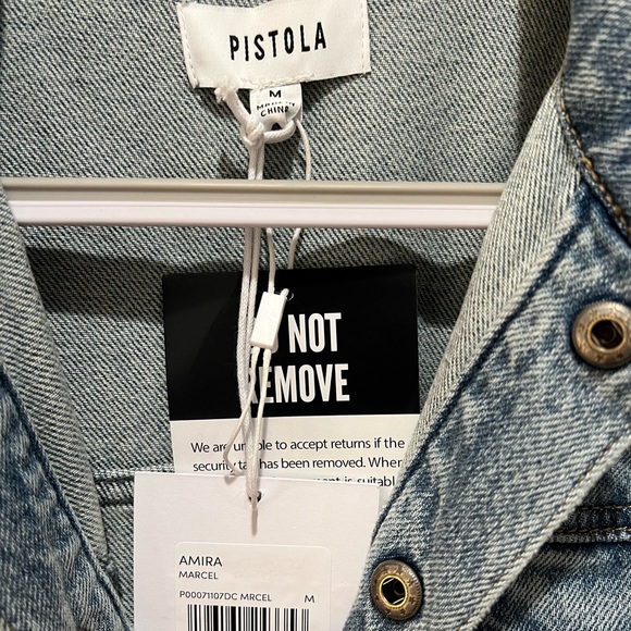 Pistola Amira Denim Dress with Front Slit - Picture 6 of 10